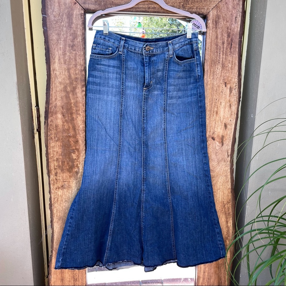 Boho Denim Skirt